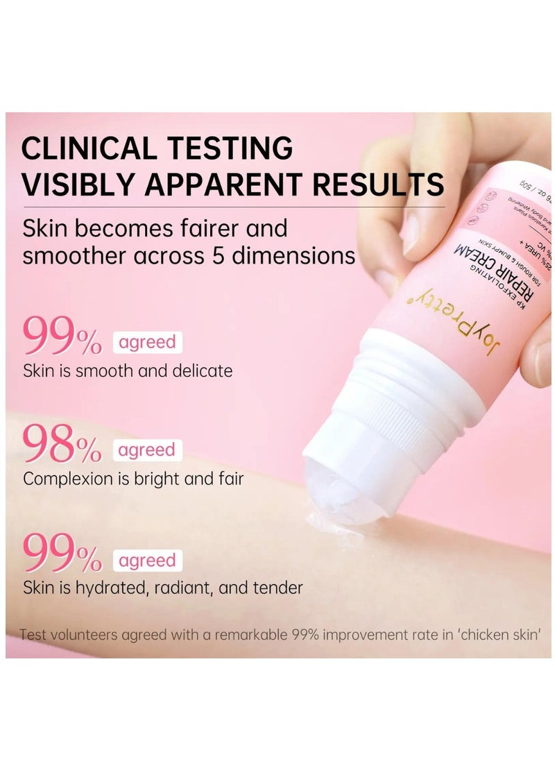 JoyPretty KP Exfoliating Repair Cream 50g Exfoliate Cream for Rough & Bumpy Skin with Urea & Vitamin C Heals Repair Dry Rough & Cracked Skin Instant Whitening Moisturization & Smoothness - Image 3