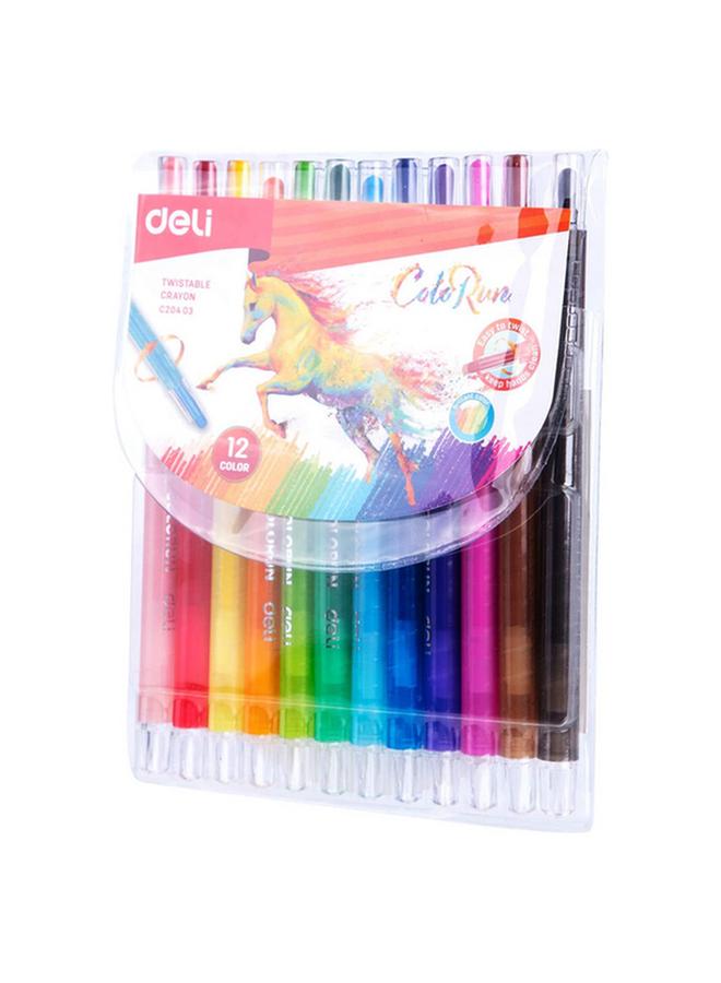 Deli 12-Piece Bright Twistable Crayons Assorted Color 139778 - Image 1
