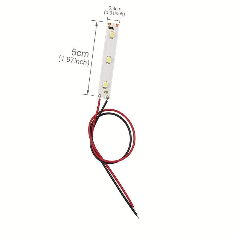 5 قطع مصابيح SMD سلكية شريط LED ميكرو ليتز ملحوم مسبقًا أبيض دافئ مرن ذاتي اللصق 12 فولت 18 فولت إضاءة ألعاب نموذج السكك الحديدية - Image 2