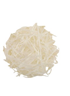 MARKQ Crinkle Cut Shredded Paper Filler for Gift Wrapping Hamper/Basket Filling, Packing Supplies (Cream)  - Image 1