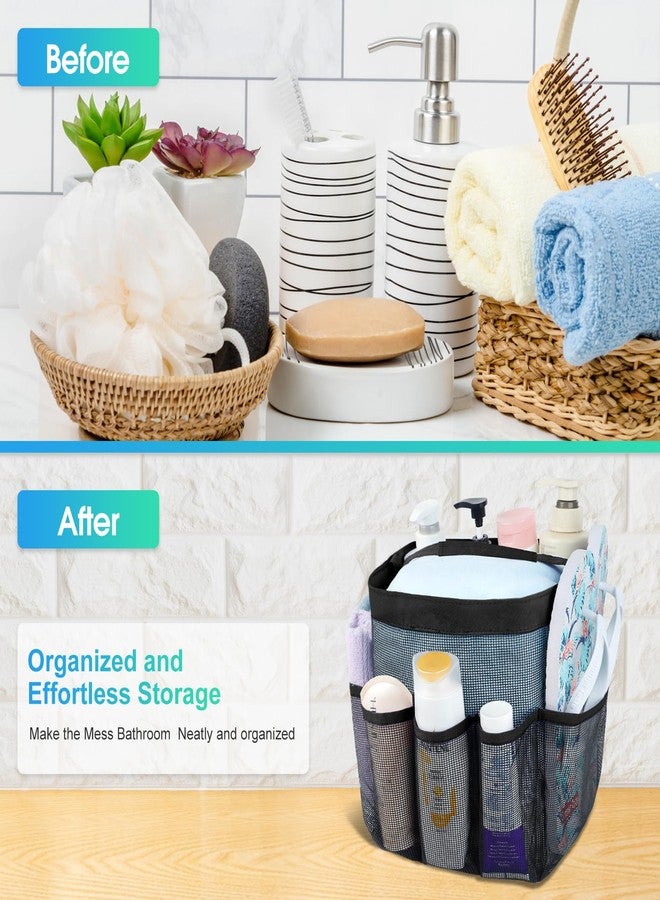 Attmu Mesh Shower Caddy Portable for College Dorm Room Camping Essentials, Shower Caddy Dorm with 9-Pockets, Large Capacity Hanging Basket Bathroom Bag for Toiletry, Swimming, Gym, Camp, Beach - Image 5