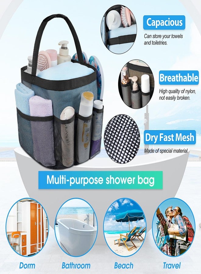 Attmu Mesh Shower Caddy Portable for College Dorm Room Camping Essentials, Shower Caddy Dorm with 9-Pockets, Large Capacity Hanging Basket Bathroom Bag for Toiletry, Swimming, Gym, Camp, Beach - Image 2