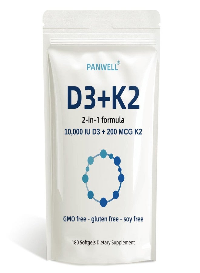 PANWELL Vitamin D3 K2 Supplement Softgels – 2 in 1 Vitamins D & K with MK7 | Easy-to-Swallow Supplement for Calcium Absorption, Bone, Teeth & Immune Health - Image 1
