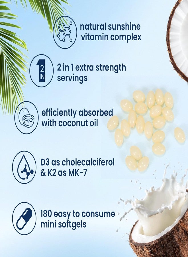 PANWELL Vitamin D3 K2 Supplement Softgels – 2 in 1 Vitamins D & K with MK7 | Easy-to-Swallow Supplement for Calcium Absorption, Bone, Teeth & Immune Health - Image 2