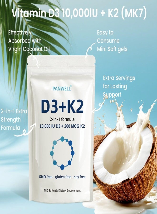 PANWELL Vitamin D3 K2 Supplement Softgels – 2 in 1 Vitamins D & K with MK7 | Easy-to-Swallow Supplement for Calcium Absorption, Bone, Teeth & Immune Health - Image 4