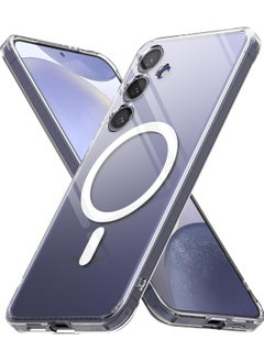 Fusion Magnetic [Compatible with MagSafe] Designed for Samsung Galaxy S24 Plus Case, Transparent Shockproof TPU Bumper Sturdy Protective Phone Cover for Magnetic Accessories - Clear