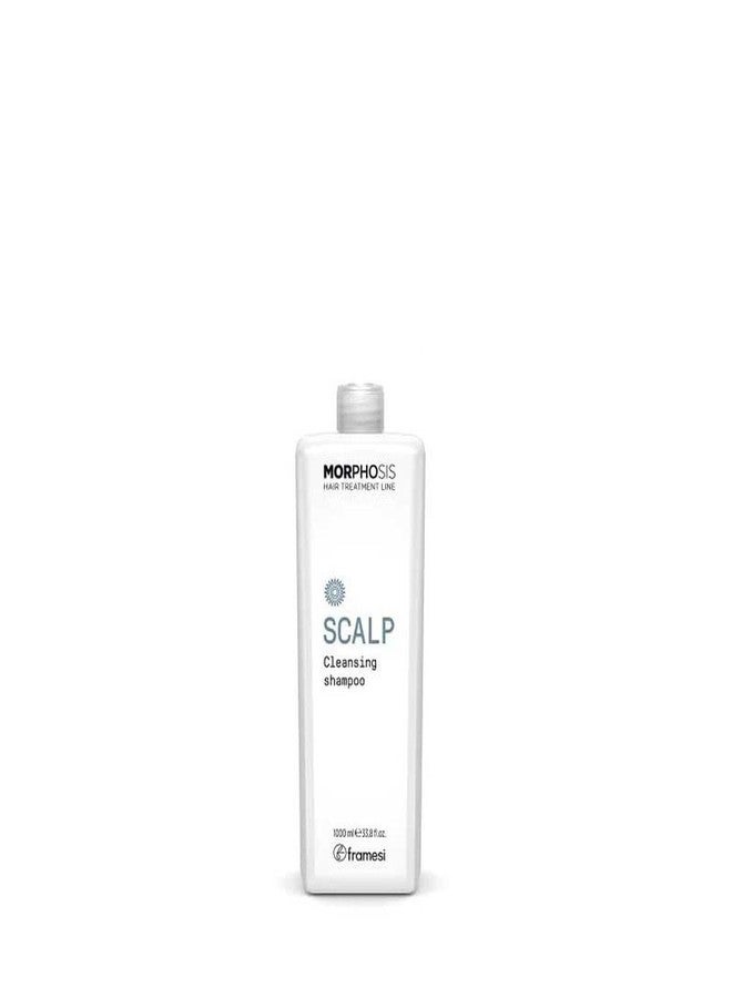 Framesi Morphosis Scalp Cleansing Shampoo 33.8 fl oz, Cleanses Hair and Scalp, Clarifying, Removes Buildup, Natural Ingredients, Color Safe