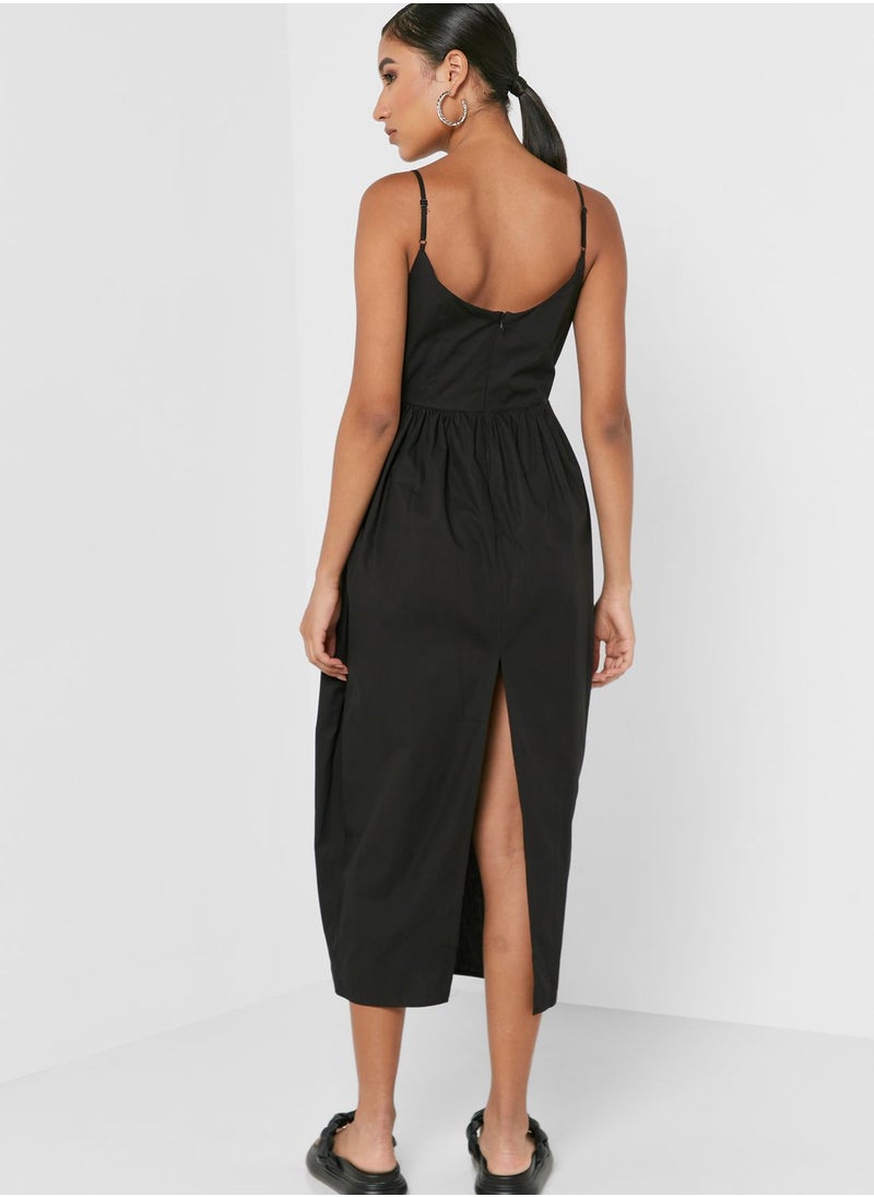 TOPSHOP - Strappy Pleated Dress - Image 1