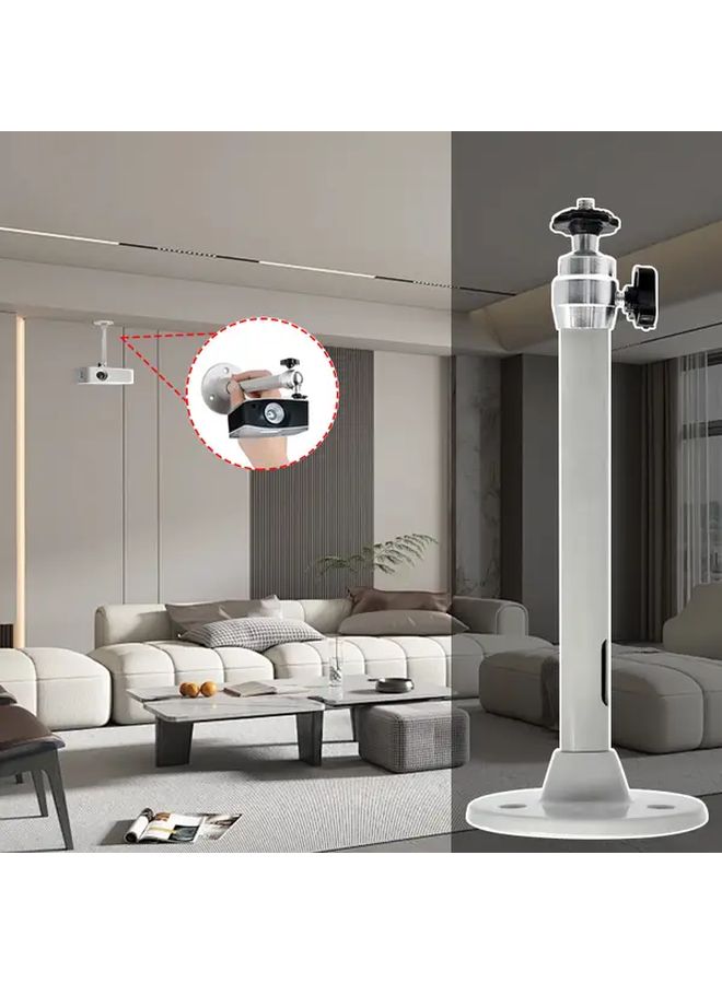 حامل بروجيكتور ثقيل قابل للتعديل قطعة واحدة من سبائك الألومنيوم مع دوران 360 درجة وتصميم موفر للمساحة للمسرح المنزلي والمكتب والبث المباشر - Image 1