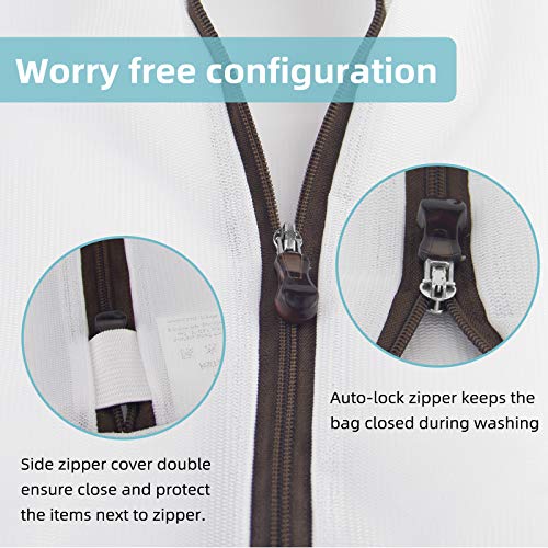Gogooda Set of 2 Extra Large Mesh Laundry Bags Washing Bags for Blouse, Jacket,Pants, Sheets, 20×24inch - Image 3