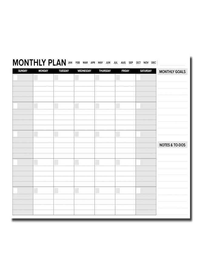 Reskid Thick Cardstock Undated Desk Calendar, Desktop Monthly Planner with To-Do List and Notes, Home, Office Desk Calendar - 12" x 18", 18 Sheets