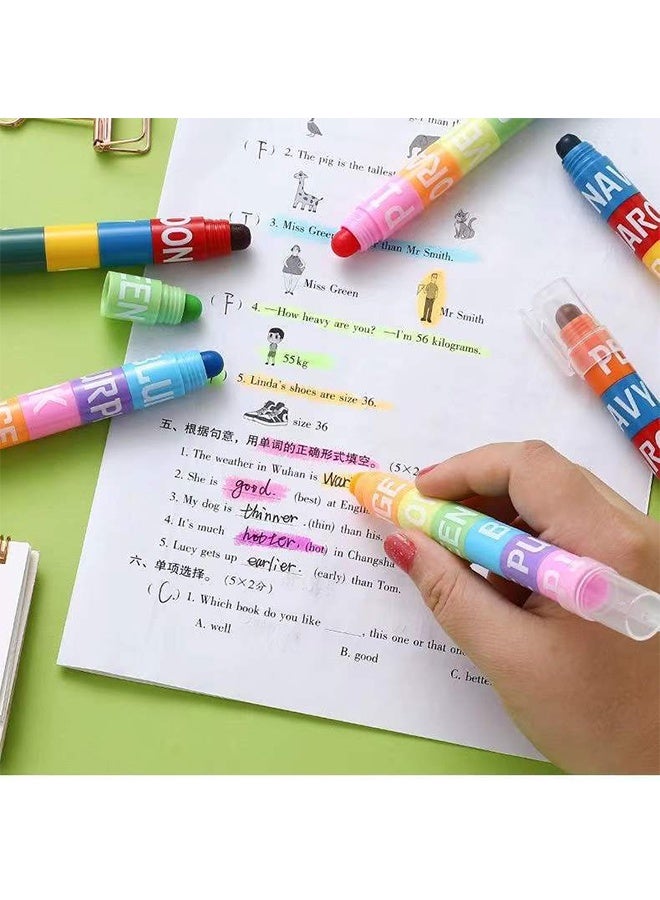 2pcs Practical High Grade Markers Multipurpose Highlighters for School and Office Strong Coverage Note Marking Pens for - Image 5