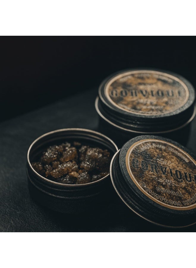 GORVIQUE Premium Indian Guggal Resin, 25g Pure Guggul Incense, Commiphora Mukul for Relaxation, Meditation, Cleansing, Authentic Ayurvedic Home Fragrance in Elegant Tin Box - Image 4