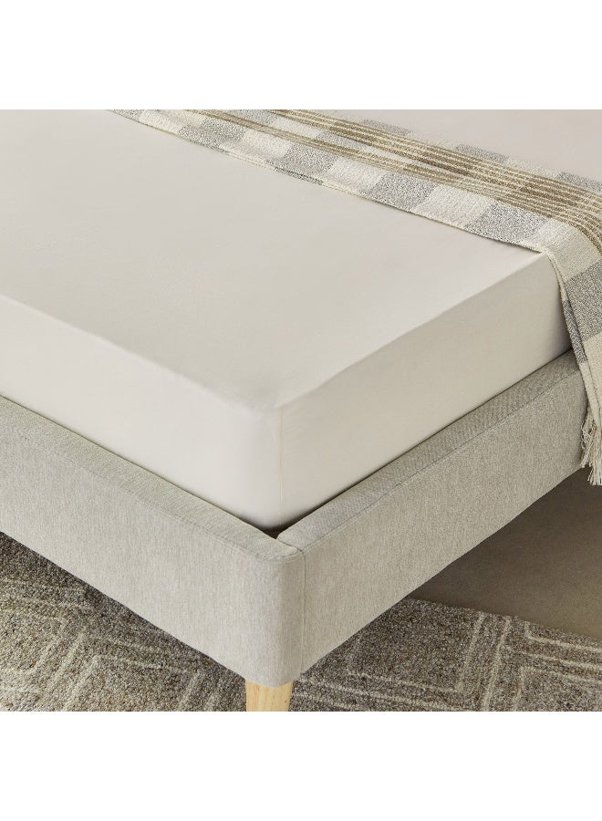 Home Box Essential Cotton Twin Fitted Sheet 120 x 200 x 36 cm - Image 1