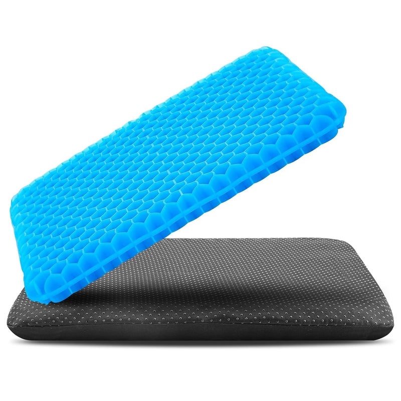 FEXONXA Gel Memory Foam Seat Cushion Honeycomb Design Back Support and Sciatica Relief Office and Travel - Image 1