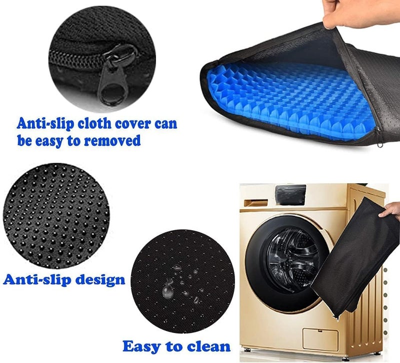 FEXONXA Gel Memory Foam Seat Cushion Honeycomb Design Back Support and Sciatica Relief Office and Travel - Image 5