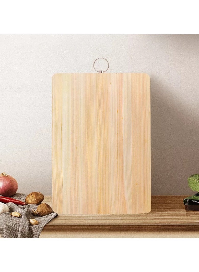 Large Bamboo Wooden Cutting Chopping Dicing Serving Board for Vegetables Fruits Meat and Serving Cheese Breads Sushi Environment Friendly Moisture Resistant Long Lasting Size L 34 B 24 CM
