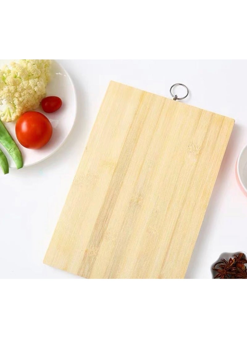 VIO Large Bamboo Wooden Cutting Chopping Dicing Serving Board for Vegetables Fruits Meat and Serving Cheese Breads Sushi Environment Friendly Moisture Resistant Long Lasting Size L 34 B 24 CM  - Image 1