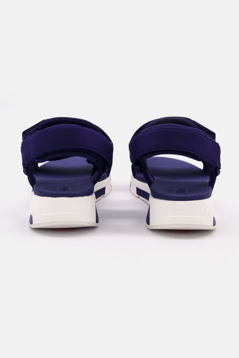 FitFlop Women Heda Chain Back Strap Sandals, Navy/White  - Image 3