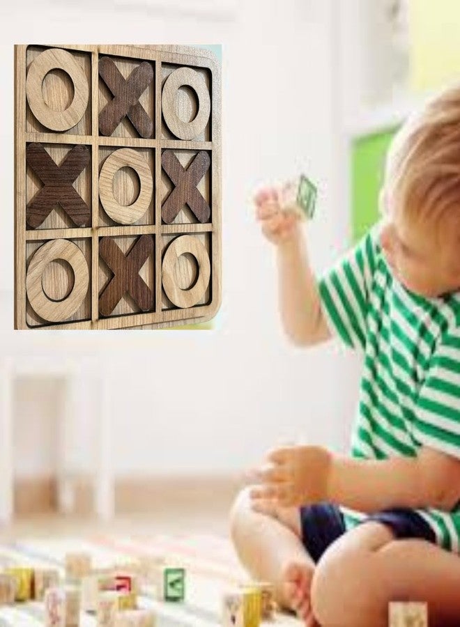 Exello Wooden Tic Tac Toe Game | Board Games for Adults and Kids | Brain Games Toys for Kids 5+ Years | Return Gifts for Kids Age 8-12 | Games for Kids - Image 2