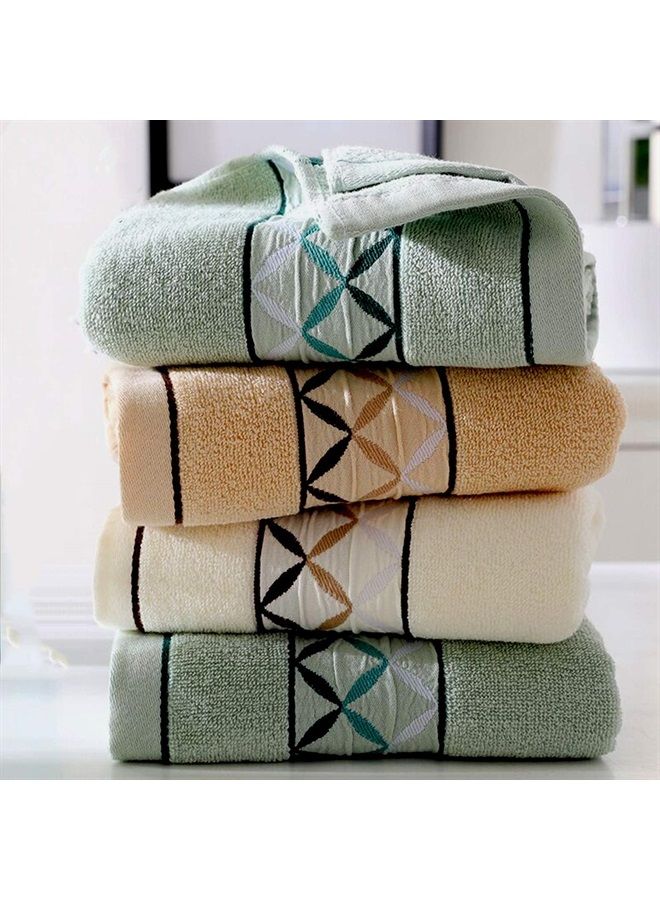 Newraturner 4 Pack Cotton Hand Towels,100% Cotton Face Towels, with Print Cotton Hand Towels, Super Soft and Highly Absorbent Hand Towel for Bathroom (14 x 30 Inch)(Maoj-4P) - Image 1