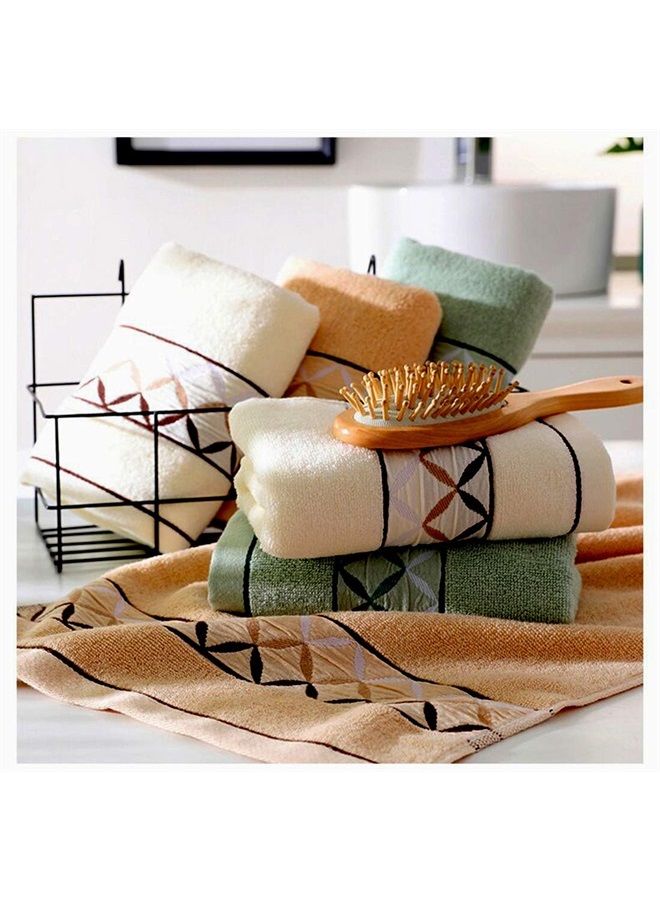 Newraturner 4 Pack Cotton Hand Towels,100% Cotton Face Towels, with Print Cotton Hand Towels, Super Soft and Highly Absorbent Hand Towel for Bathroom (14 x 30 Inch)(Maoj-4P) - Image 2