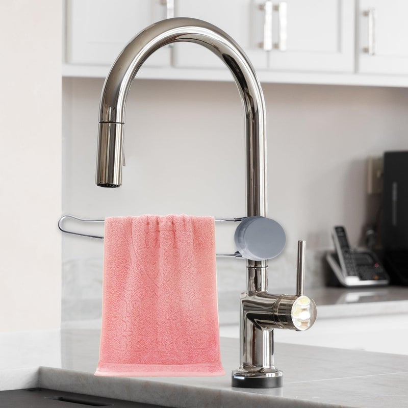 Aogigigio Dish Towel Holder - Dish Rag Holder for Kitchen Sink Dish Cloth Rack Adjustable Stainless Convenient Rag Hanger for Faucet - Image 1