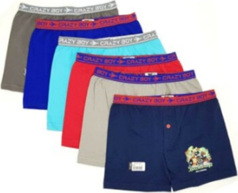 Tutku Boys Multicolor 6 Pack Elastane Cotton Printed Boxe 