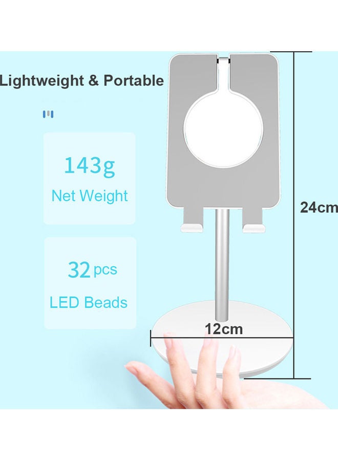 Loquat Desktop Smartphone Stand With LED Beauty Light Pink - Image 3