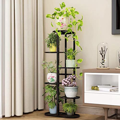 Bee Creative Plant Stand Metal Potted Multiple Flower Pot Holder Shelf Indoor Outdoor Planter Display Shelving Unit - Image 1