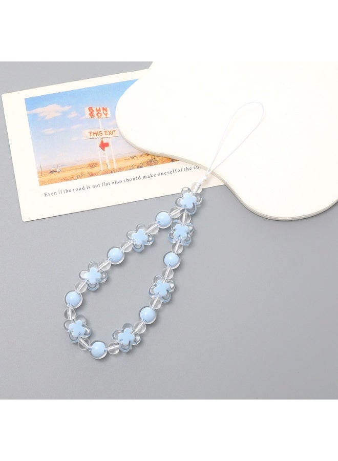 NIBEMINENT Phone Charm/ Chain Strap for Women Girls, Pearl Bow Cell Phone Case Lanyard Wrist Strap