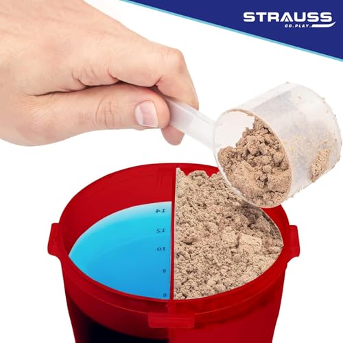 STRAUSS Dual Shaker Pro | Pre & Post Protein Shake On the Go | Leakproof and BPA-Free Material | Dual Shaker Bottle | Protein Shaker Bottle for Gym | Suitable for Both Men and Women, 700ml,(Red) - Image 3