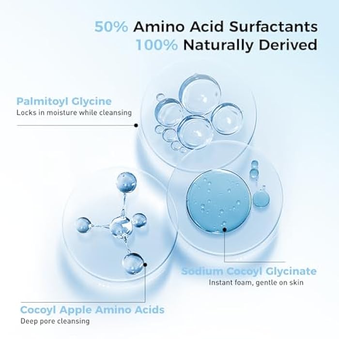 WNP Centella & 4D Hyaluronic Acid Ultra-Hydrating Gentle Face Cleanser with 50% Amino Acid, Ceramide & Centella Asiatica. Gentle Daily Facial Wash for Dry & Sensitive Skin. Vegan SkinCare - Image 2