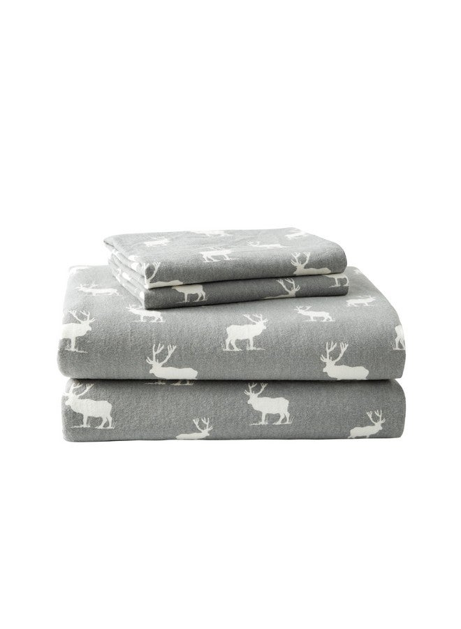 Eddie Bauer Eddie Bauer - Flannel Collection - Cotton Bedding Sheet Set, Bedsheet, Pre-Shrunk & Brushed For Extra Softness, Comfort, and Cozy Feel, King, Elk Grove - Image 1