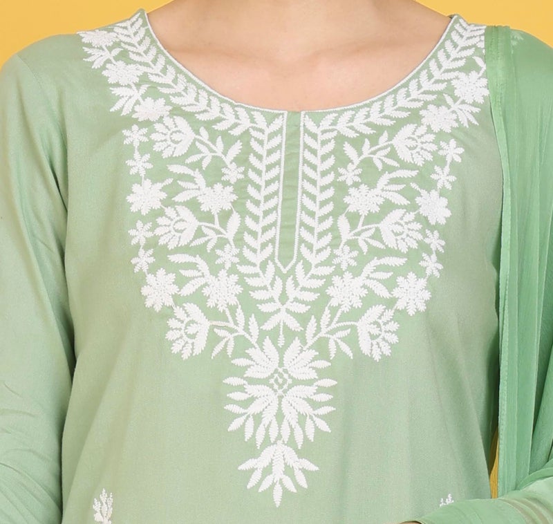 Kaari Rayon Straight 7525 Women's Kurtas & Kurtis (KAAASS25WSKD-70051_Pista Green - Image 3