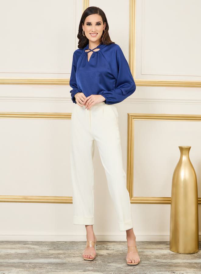 Styli Twisted Keyhole Neck Blouse  - Image 2