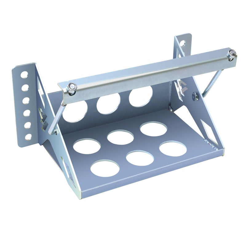 JY PERFORMANCE Metal Steel Boltin Battery Mounting Box Tray Bracket Hold Down Universal Lightweight 14375 OAL Fits up to 106370675 AntiRust Corrosion