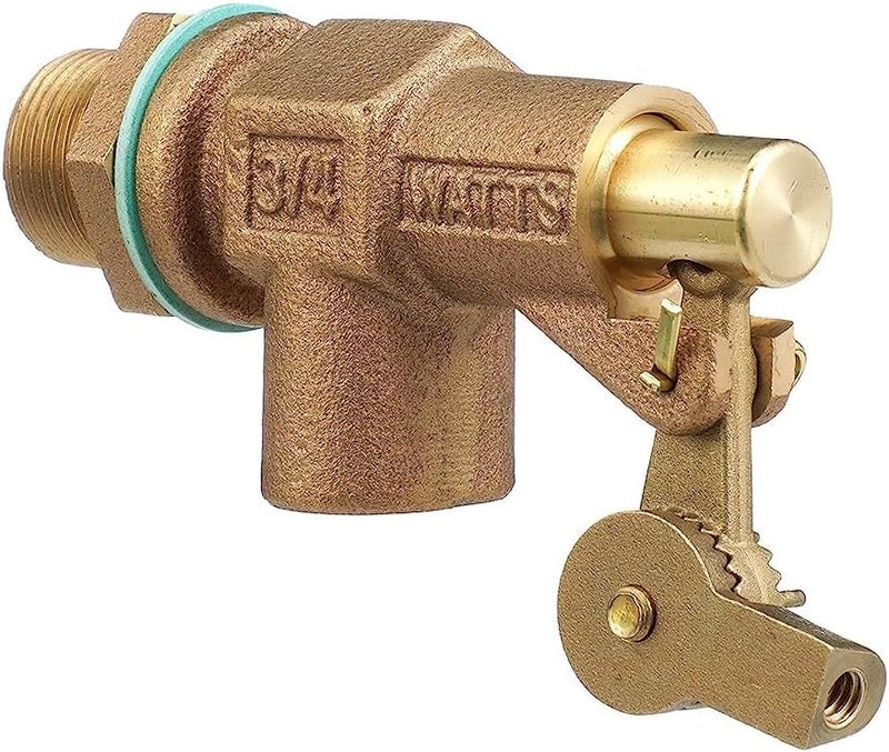 watts ST750 Series 3/4" Bronze Standard Duty Float Valve, Male NPT Inlet & Outlet, Machined Flange, Serrated Arms, Replaceable Seals, Pivot Arm & Plunger Assembly, Max Working Temperature 180° F - Image 4