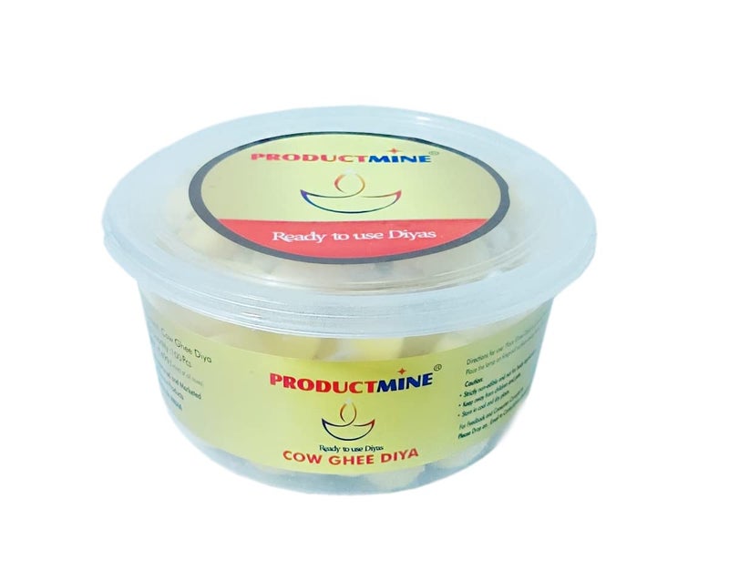 PRODUCTMINE PRODUCTMINE Cow Ghee Diya 50 Diyas Cotton Wick for Puja and Special Occasions - Image 2