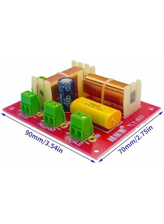 200W Triple Midrange Subwoofer Crossover Frequency Divider High Fidelity Filter - Image 3