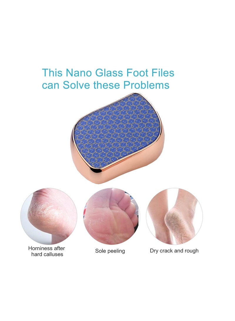 SYOSI Nano Glass Callus Remover Foot File Care Scraper for Hard Skin Pedicure Tool Home Salon Feet Scrubber Rasp Corn Removal High-Density Fine Crystal Spa Man Women - Image 2