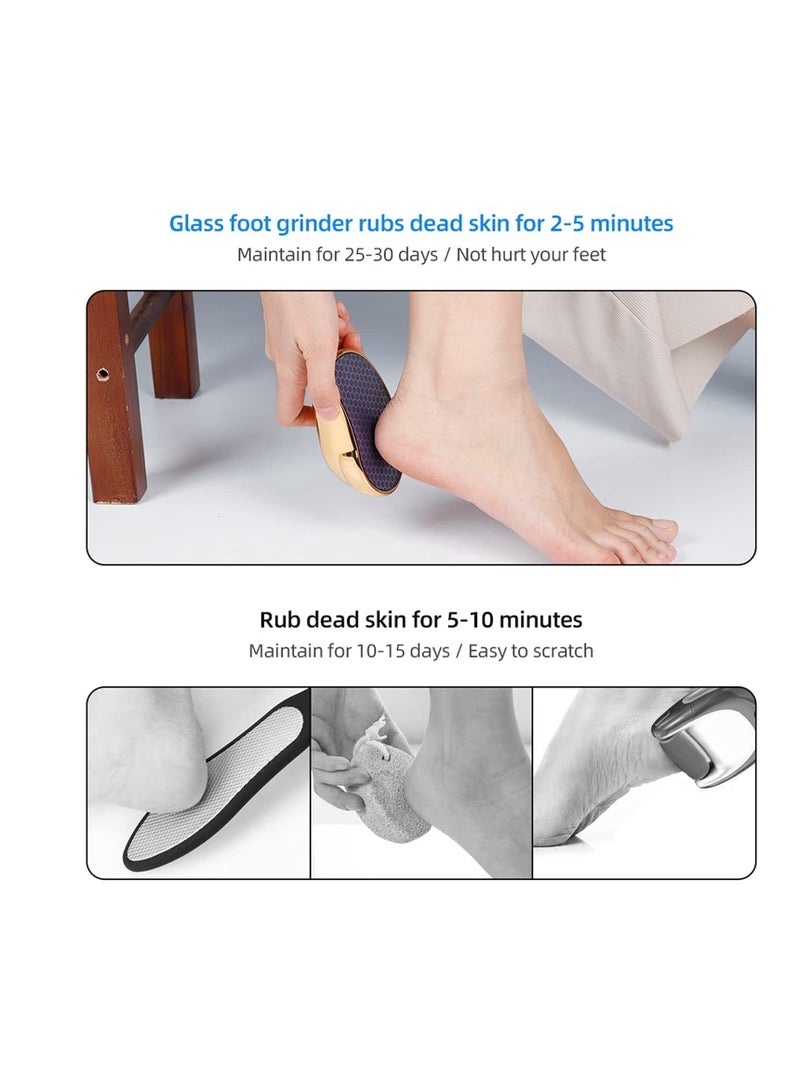 SYOSI Nano Glass Callus Remover Foot File Care Scraper for Hard Skin Pedicure Tool Home Salon Feet Scrubber Rasp Corn Removal High-Density Fine Crystal Spa Man Women - Image 4
