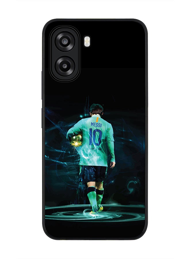 Stylizedd For Oppo A6x 5G / A6x 4G Case,Slim fit Camera Protection, Shockproof Thin Phone cover  - Golden Messi - Image 1
