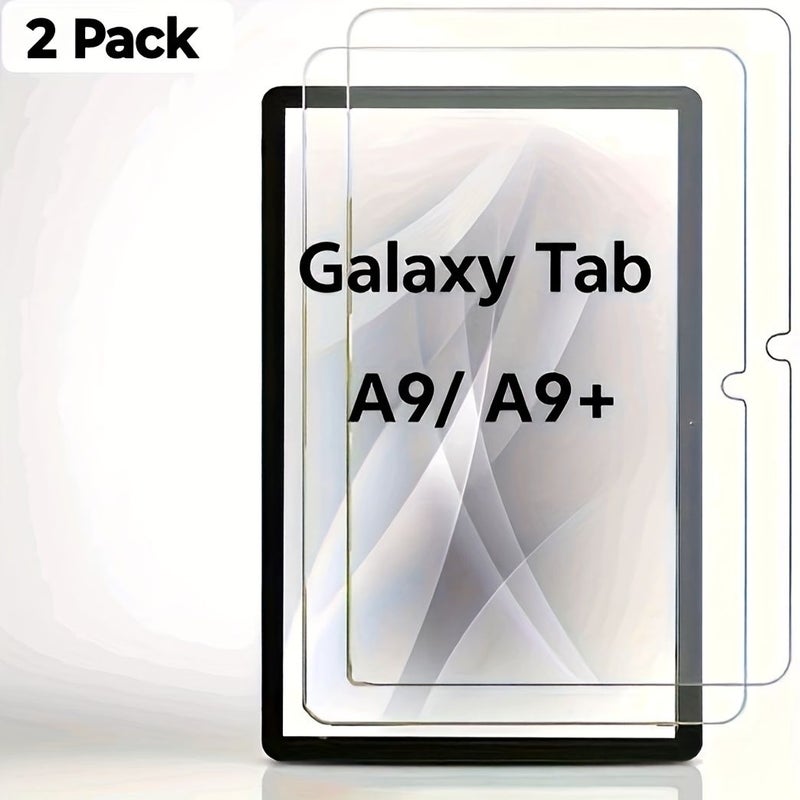 2 Pieces High Definition Tempered Glass Screen Protector For Galaxy Tab A9 11 Inch And 8.7 Inch Scratch Resistant Tablet Accessory - Image 1