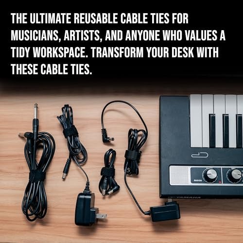 Birch 130 PCS 6 Inch Reusable Cable Ties Adjustable Cord Straps, Hook & Loop Wire Organizer for Home, Office & Electronics Cable Management - Image 4