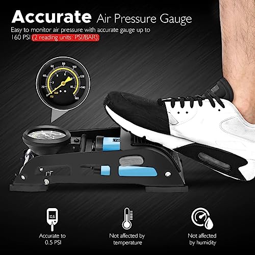 Lyrovo Tyre Inflator for Car Manual - Double Cylinder Portable Foot Air Pump for car Bike and Cycle - Image 2