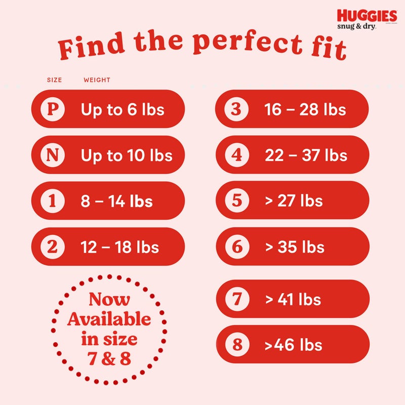 هجيز Huggies Size 4 Diapers, Snug  Dry Baby Diapers, Size 4 (22-37 lbs), 76 Count, Packaging May Vary - Image 3