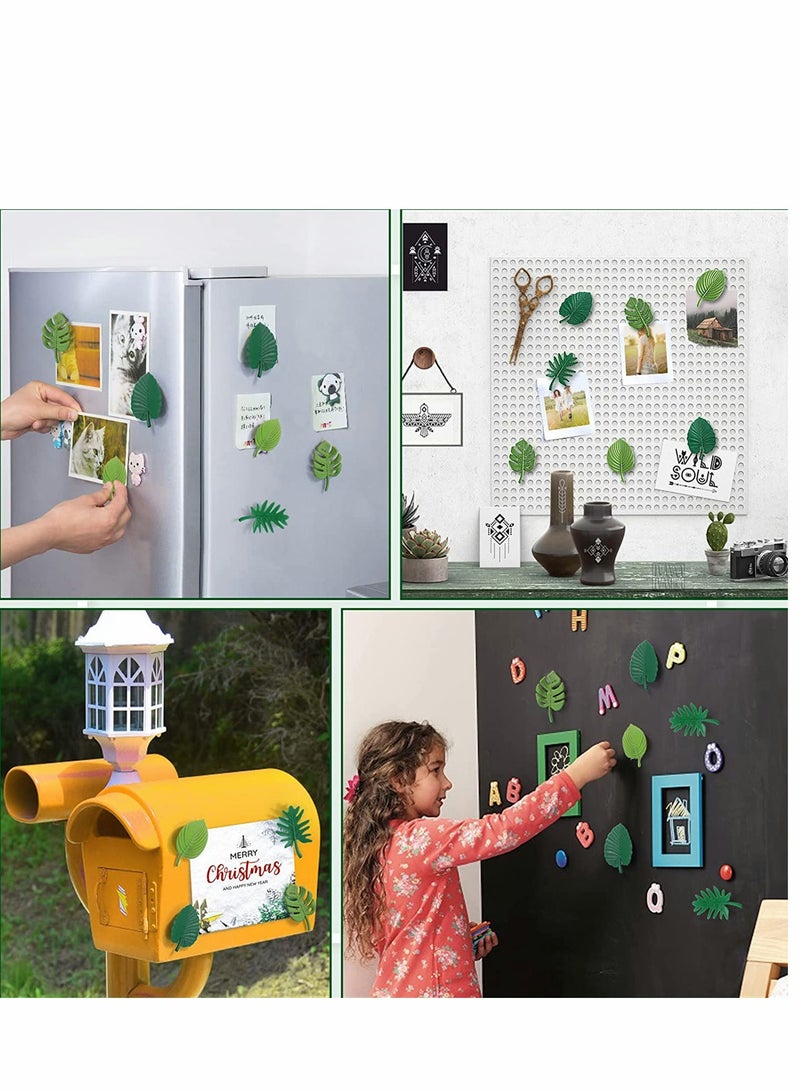 SYOSI Monstera Plant Fridge Magnets 16 Pieces Mini Tropical Leaves Refrigerator Cute for Locker Home Office Decor  - Image 5