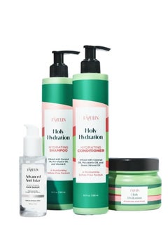 favelin Advanced Anti-Frizz Hair Serum | Infused with Silk, Collagen & Soy Proteins | Triple Protection Against Frizz, Heat & Dryness | 75 ml  - Image 2