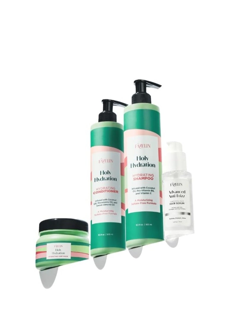 favelin Advanced Anti-Frizz Hair Serum | Infused with Silk, Collagen & Soy Proteins | Triple Protection Against Frizz, Heat & Dryness | 75 ml  - Image 3